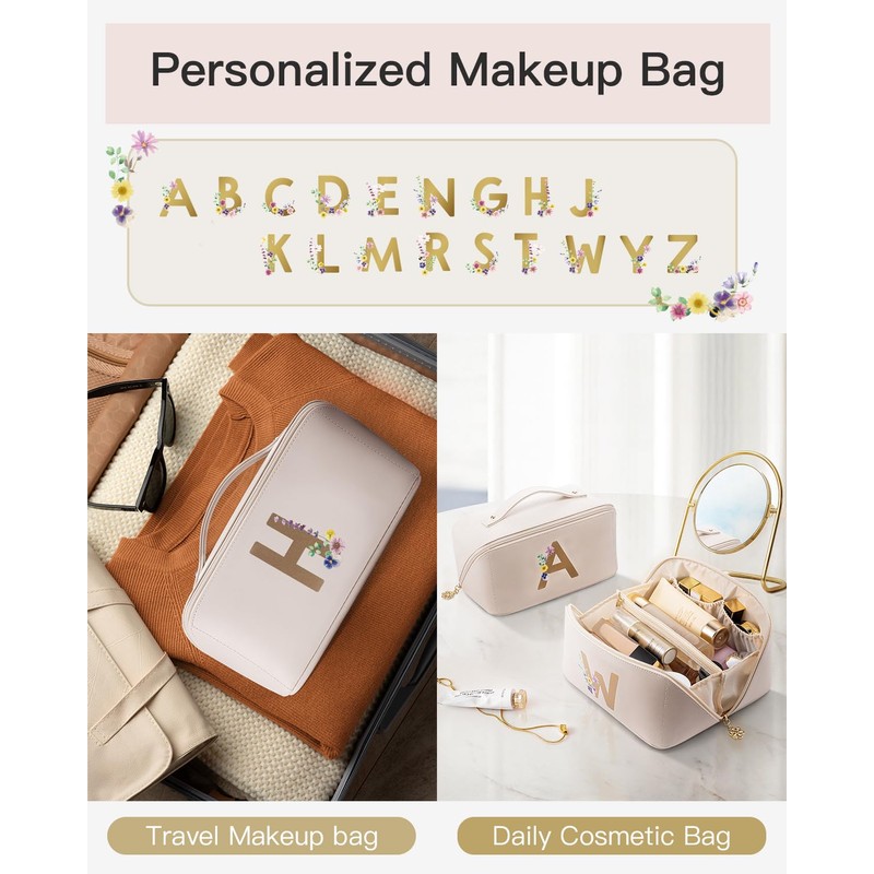 Vlando Bolsa de cosméticos de viaje - Bolsa de maquillaje,