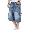 Yeokou Men's Loose Hip Hop Cropped Jeans Work Denim Shorts
