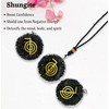Shungite Orgone Pendant (Reiki, Round)