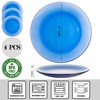 STPGoods Glass Dinner Plates - Set of 4, Blue Cobalt