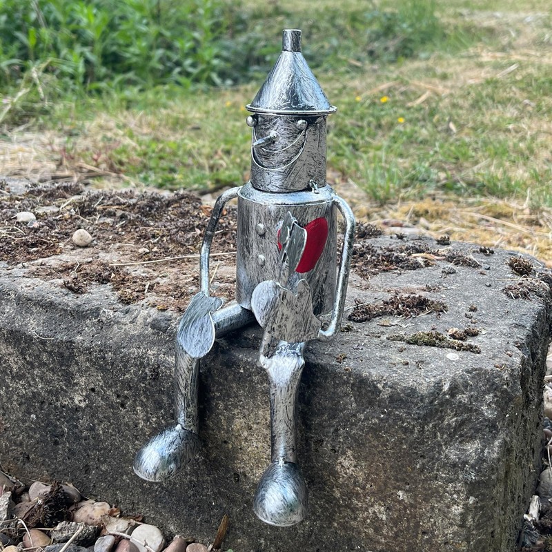 Alfie Francis 16cm Small Wall/Shelf Sitting Tin Man Garden Ornament