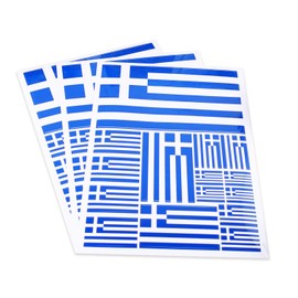 JBCD Greece Flag Decal Car Sticker Greek Flags for Trucks Vehicles Car Decoration Accessories, 3 Pack