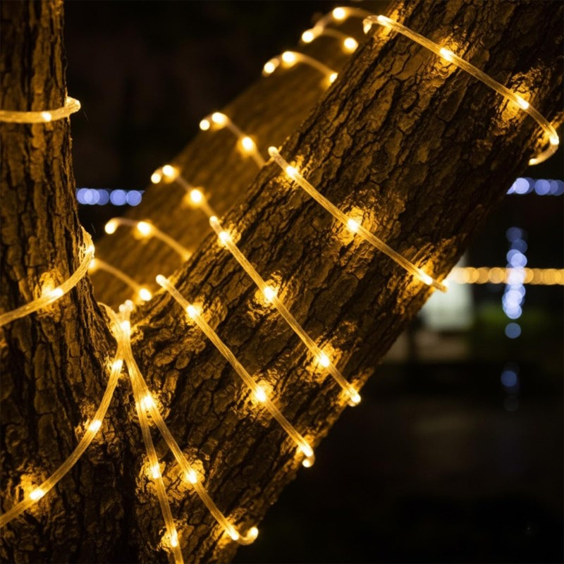CVchancin Solar Rope Lights Outdoor Waterproof, 39FT 100 LED Tube
