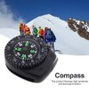 Black Button Compass Mini Survival Compass Compass for Hiking Oil