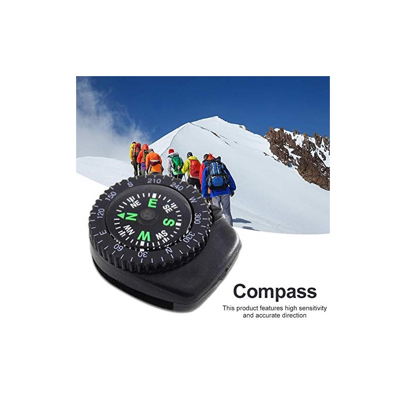 Black Button Compass Mini Survival Compass Compass for Hiking Oil