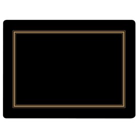 Pimpernel Set Of 4 Classic Black Placemats - 452428 / S/4 16" X 12"