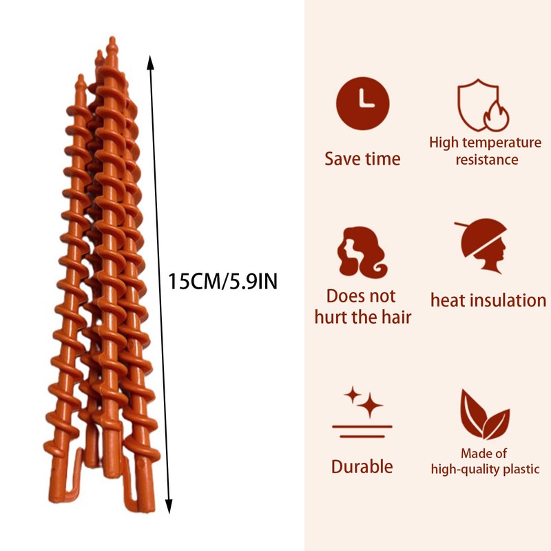 26Pcs Convenient Spiral Hair Perm Rod Set Heatless Wave Spiral