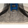 wowfabric4less123 2 Yard BLACK Sprinkles Glitter lace fabric 50" width