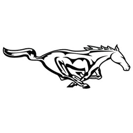 Mustang Horse Vinyl Decal Sticker For Vehicle Car Truck Window Bumper Wall Decor - [8 inch/20 cm Wide] - Gloss WHITE Color