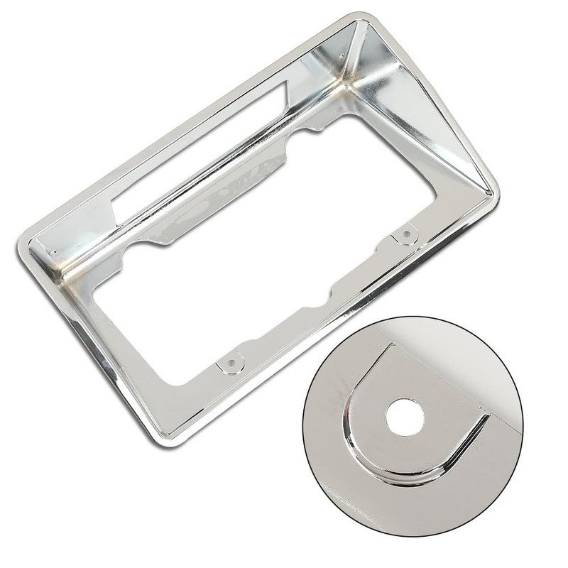 CHEDA Rear License Plate Bezel Housing Frame Chrome Compatible with
