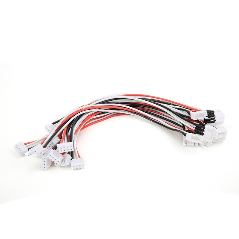 10pcs 20cm XH4P Male to Female Balance Extended Silicone Cable