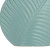 Leaves Pattern Ceramic Vase Nordic Style Dark Green Flat Leaf