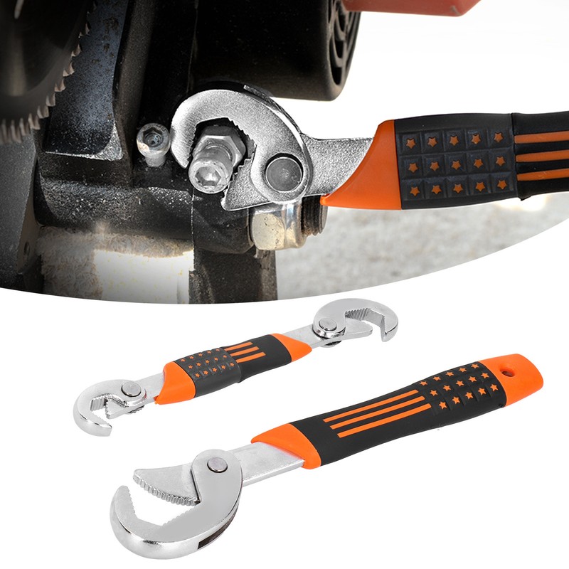 2Pcs/Set Adjustable Quick Open Wrench Multi Function Non Slip Grip