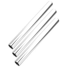 Keenso Relay Race Baton, 3 Pcs Aluminum Alloy Track and Field Relay Baton Sports Relay Race Baton Sports Game Props(Silver)