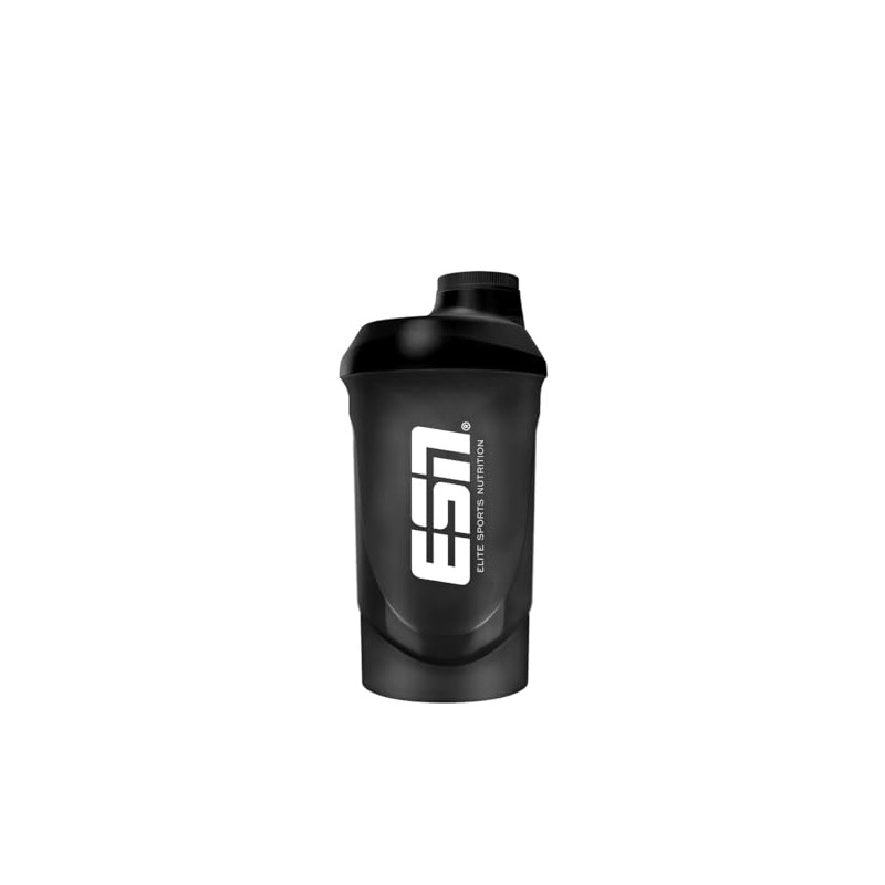 ESN Shaker, Black, 600 ml, Leak-Proof, Shaker with Measuring Scale