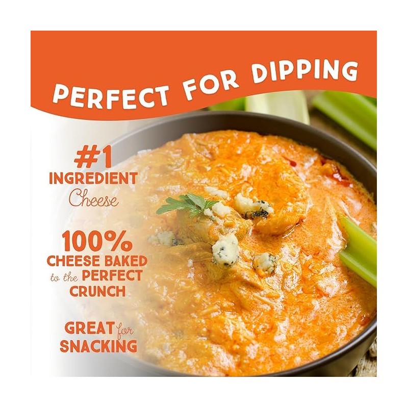 Whisps Cheese Crisps Cheddar Cheese | Protein Chips | Healthy