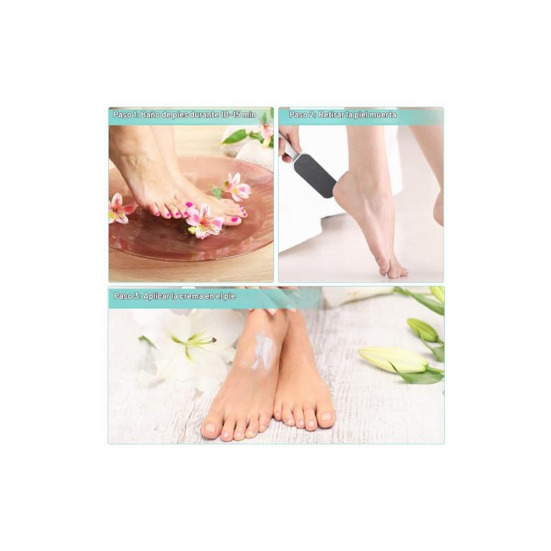 AOPOCKAN TECH Lima profesional de pedicura, doble cara gruesa y