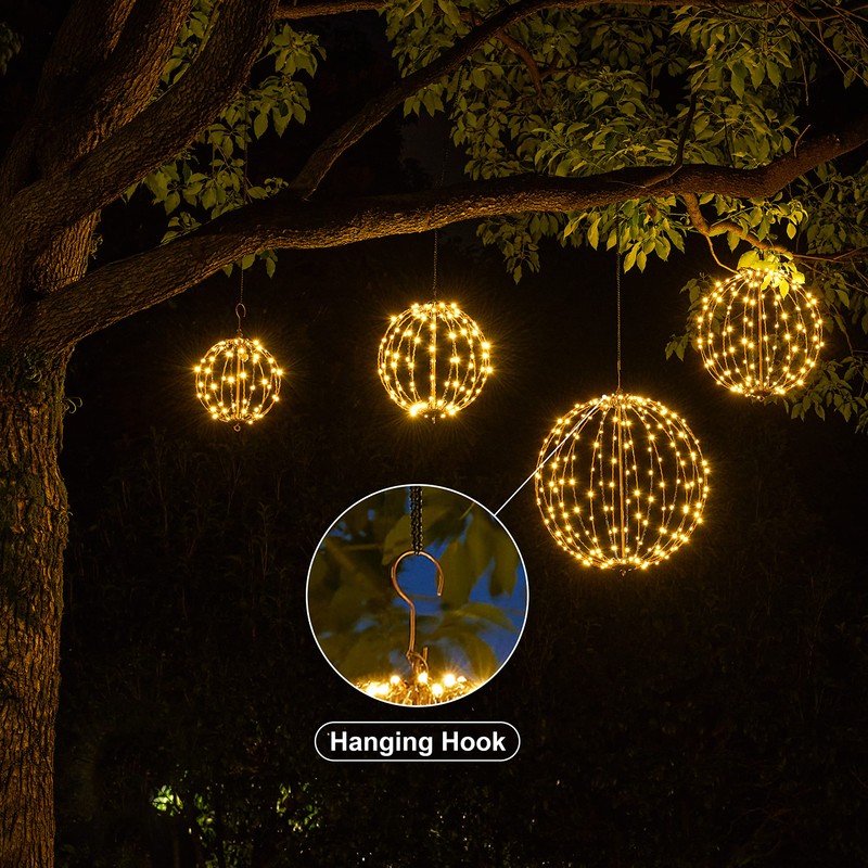 LIGHTSHARE 12IN 96LED Light Ball Light Garden Yard Decoration Pathway