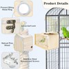CooShou Parakeet Nesting Box Cockatiel Nesting Natural Pine Bird Nest