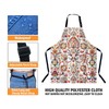 BGBDEIA Geometric Floral Pattern Chefs Apron, Cooking and Baking Apron