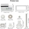 Toilet Seat Hinges Replacement Set, Metal Alloy, Soft Close, Universal