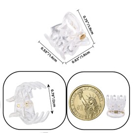 GTTUKK 100pcs Small Hair Claw Clips for Women,Girls (Clear)