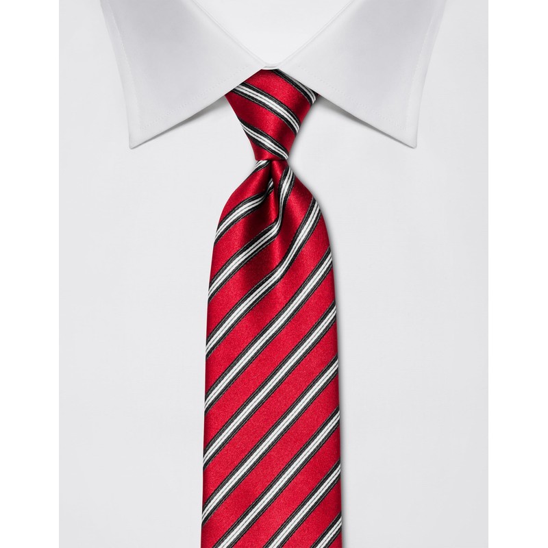 Vincenzo Boretti Men's Tie Pure Silk Striped Elegant Men's Design