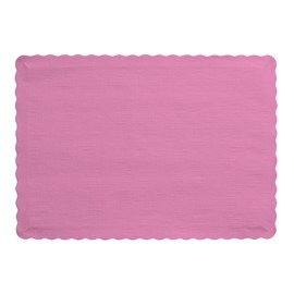 Creative Converting Bright Disposable Paper Placemats, Candy Pink