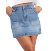 Genleck Denim Skirts for Women – Cargo Jean Skirts with