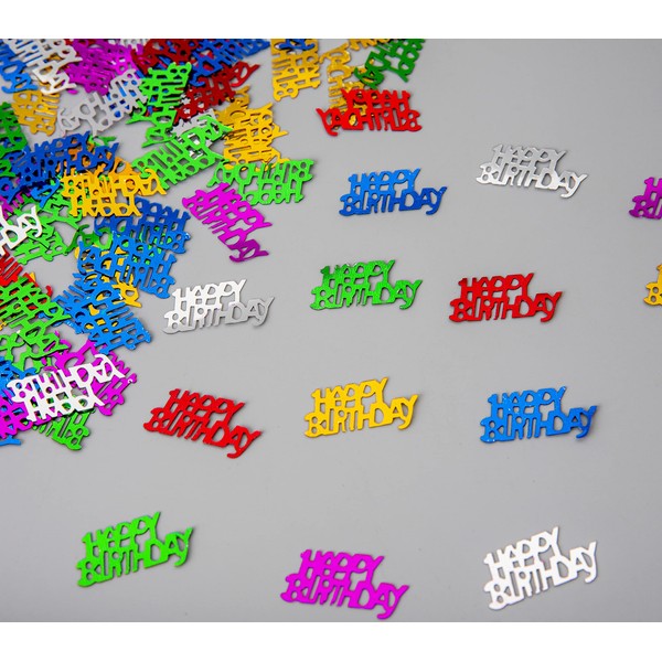 SHATCHI 14 Gram Multicolour Happy Birthday Confetti Table Scatter Glitz