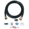 Washing Machine Hose Black Rubber, 5 Foot, Made in the