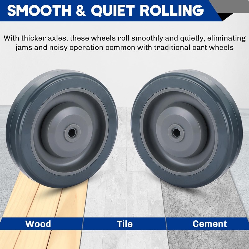 weyleity 8 Pack 5" Shopping Cart Replacement Wheels Kit
