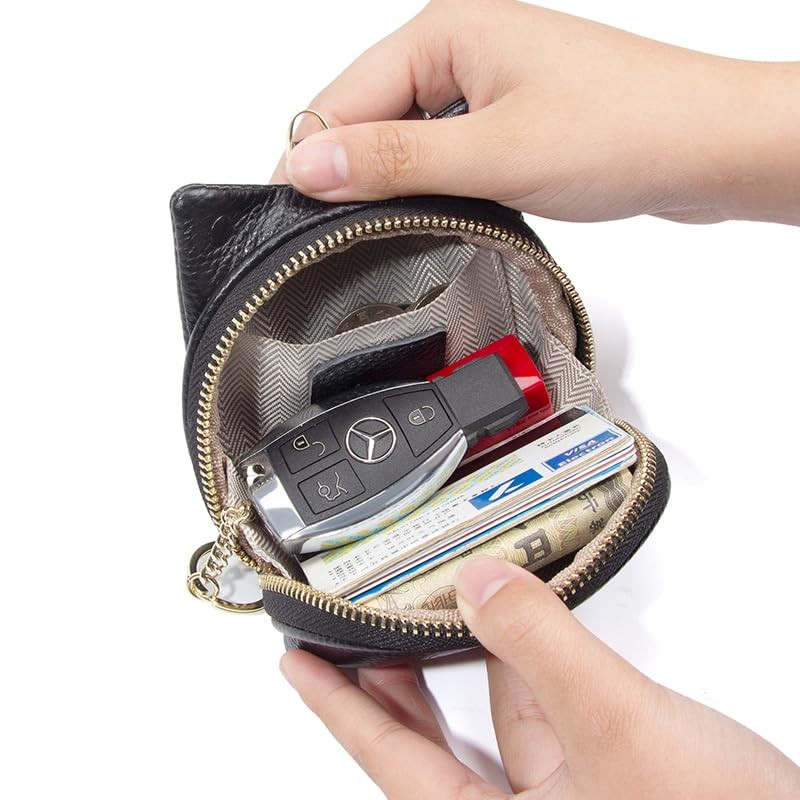 Yocipa Frog Leather Coin Case, Cute Women's Genuine Leather, Mini