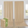 40ftx12ft Beige Backdrop Curtains for Parties, Wrinkle Free Polyester Photo