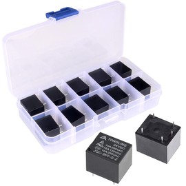 GUUZI Power Relay SPDT PCB Type DC 24 V Coil 5 Pins Mini-Power Coil Relay JQC-3F Pack of 10