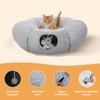 PEQULTI Cat Tunnel with Cat Bed for Indoor Cats, Cat
