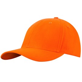 4sold Baseball Cap Unisex Cotton Baseball Caps Pure Colour Baseboard Baseball Cap, orange