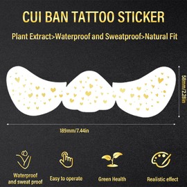 EORPAVU Temporary Tattoos 6 Glitter Freckle Stickers Luminous Metallic Artificial Freckle Patches Glitter Gold Foil for Face Makeup