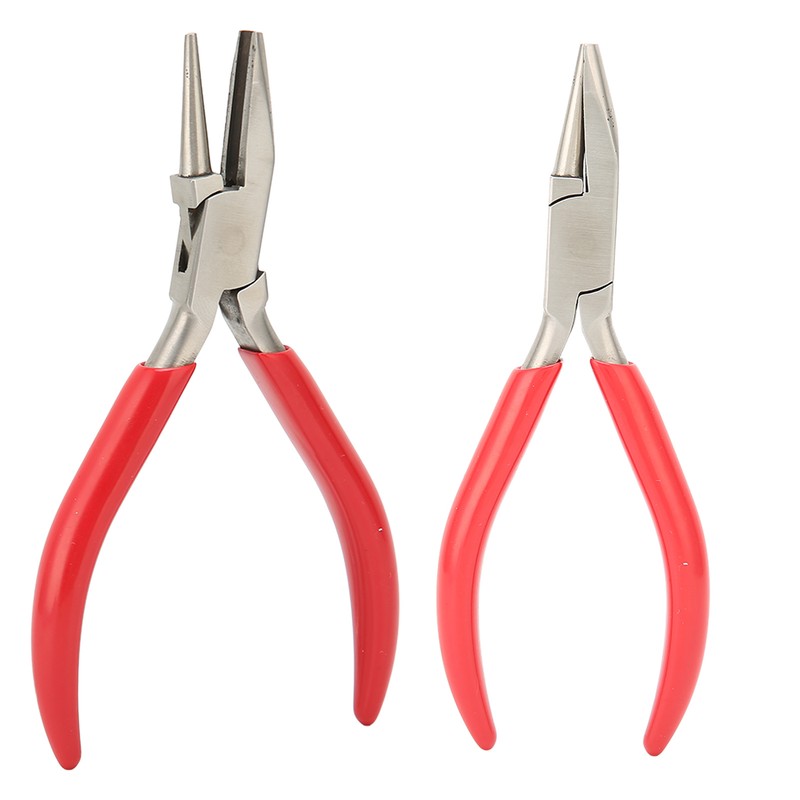 Jewelry Plier Slotted High Carbon Steel Rubber Handle Wire Bending