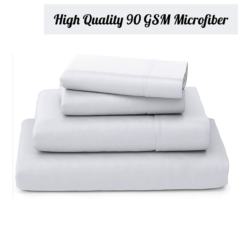 Home In Style 4U Brushed Microfiber Double Fitted Sheet -Deep