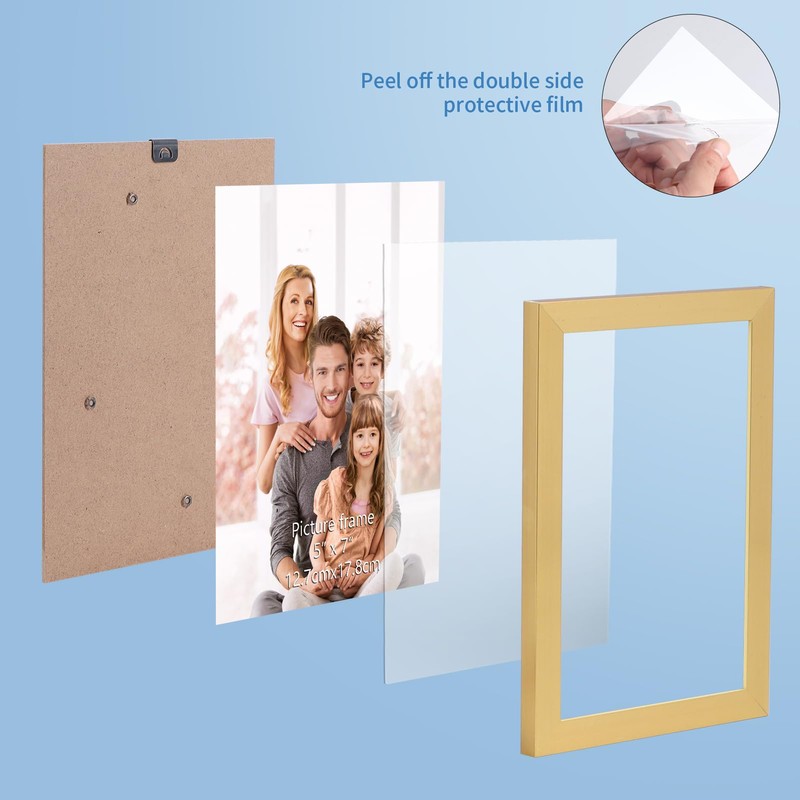 WIFTREY 5x7 Gold Picture Frame Bulk, Multi 5 x 7