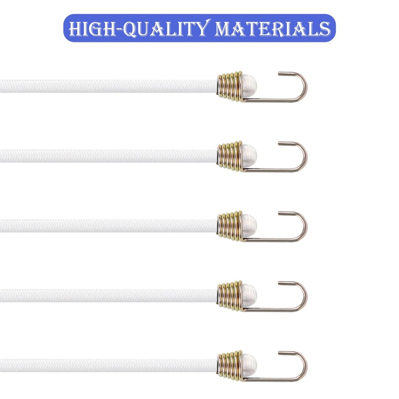 15 Pack Heavy Duty Bungee Cords with Hooks 10 Inch