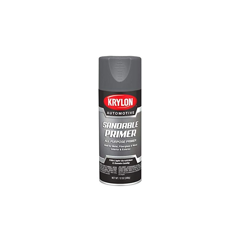 Krylon Automotive Sandable Primer, Gray, 12 oz., Model Number: KA8612007