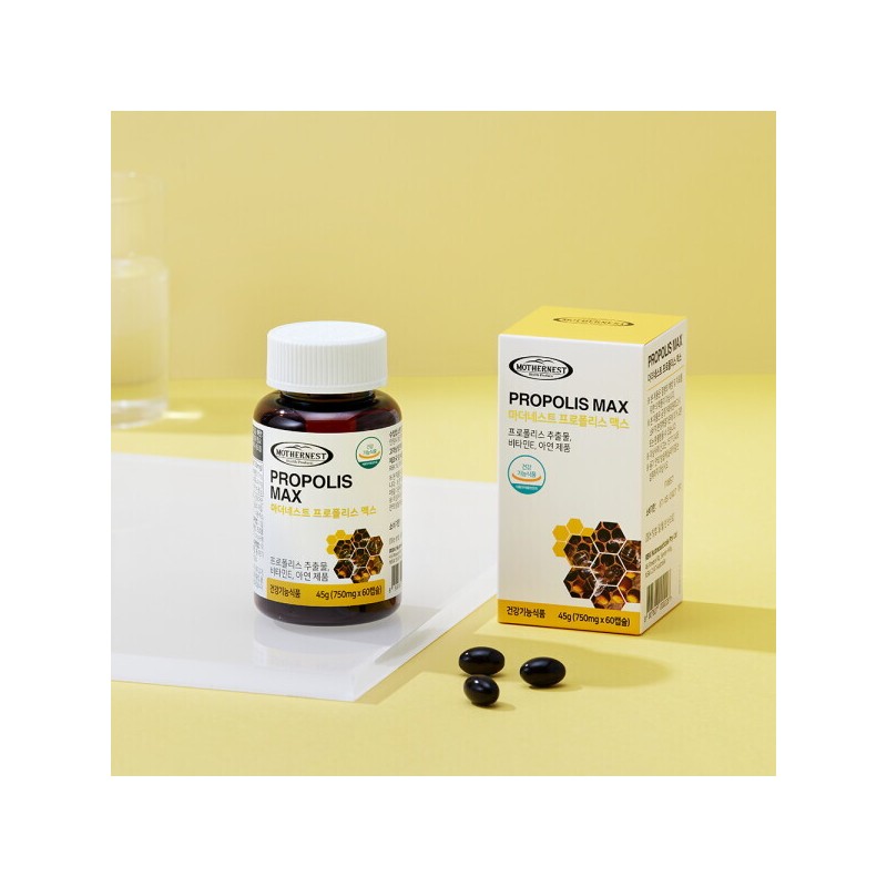 Mother Nest 마더네스트 프로폴리스 맥스 60캡슐 (플라보노이드 40mg) Mother Nest
