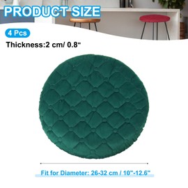 PATIKIL Stool Covers Round, 4 Pack Elastic Bar Stool Covers Washable Stool Cushion Slipcover Stretchy Bar Chair Seat Cover for 10-13 Inch Chair, Green