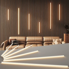 GloryAir LED Recessed Lighting Kit for Wall Panels 6pcs Slat Wall Lights