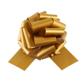 6 PCS Pull Bows for Easy Gift Wrapping with Ribbon - 12" Wide Wrap Bows for Christmas Tree Decoration, Holiday Décor, Present Wrapping, Baskets,Birthday, Easter (12IN, Gold)