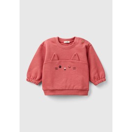 United Colors of Benetton Unisex Baby Maglia G/C M/L 3J70A1058 Hooded Sweatshirt, Pink, 56 cm, pink