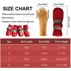 BT Bear Dog Shoes,Set of 4 Dog Boots,Waterproof Anti Slip Dog Shoes Rubber Sole Pet Socks for Outing Walking,Paw Protectors for Small Dogs,Blue M