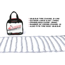 The ROP Shop | 2 Link Tire Chains & Tensioners for Ariens Snowblowers with 16x6.5x8 Tires Snow